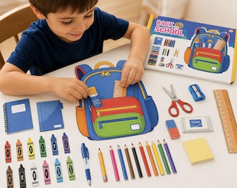 Atividade de Mochila para Volta às Aulas | Folha de Atividades de Recorte e Colagem para Educação Infantil (Download em PDF)