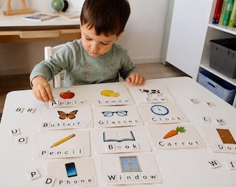 Folha de Atividades para Combinar a Letra Inicial | Atividade de Correspondência do Alfabeto | Alfabetização Fonética para Educação Infantil (PDF)