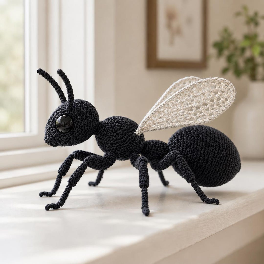 Black Winged Ant Amigurumi Pattern, Realistic Crochet Insect PDF ...