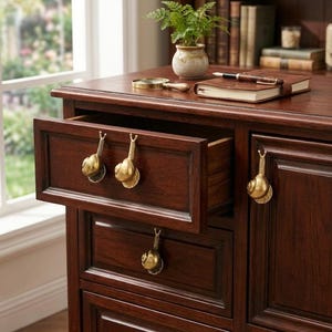 Messing Afrikaanse slak kastknop decoratieve dieren ladeknop vintage muurhaak op de natuur geïnspireerde hardware