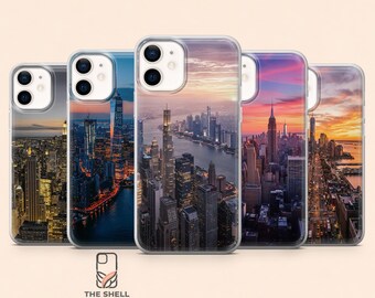 New York Phone Case NYC Skyline USA Cover for iPhone 17Pro, 16, 15, 14, 13, 12, Samsung S26, S25, S24, S23Fe, A16, A56, Pixel 10 ,9 Pro