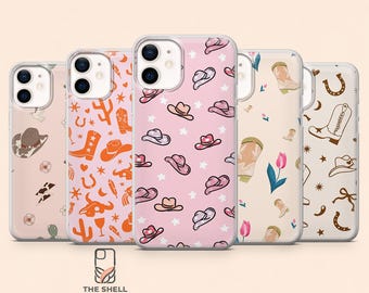 Cover per telefono con motivo cowgirl e ranch western per iPhone 17 Pro, 16, 15, 14, 13, 12, Samsung S26, S25, S24, S23Fe, A16, A56, Pixel 10, 9 Pro