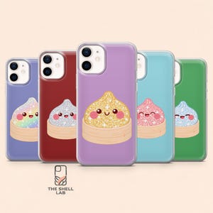 Dumplings mobilskal trendigt mjukt fodral för iPhone 18 Pro, 17, 16, 15, 14, 13, Samsung S26, S25, S24, S23, A17, A57, A37, Pixel 11, 10 Pro