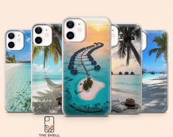Maldives Phone Case Indian Ocean Vacation Cover for iPhone 17Pro, 16, 15, 14, 13, 12, Samsung S26, S25, S24, S23Fe, A16, A56, Pixel 10,9 Pro