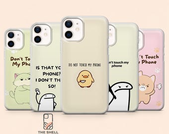 Don't Touch My Phone Case Do not Touch Cover for iPhone 17Pro, 16, 15, 14, 13, 12, Samsung S26, S25, S24, S23Fe, A16, A56, Pixel 10,9 Pro