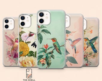 Hummingbird Phone Case Colibri Bird Cover for iPhone 17Pro, 16Pro, 15Pro, 14, 13, 12, Samsung S26, S25, S24, S23Fe, A16, A56, Pixel 10, 9Pro