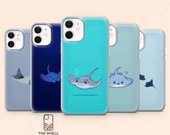 Manta Ray Phone Case Sting Ray Ocean Cover for iPhone 17Pro, 16, 15, 14, 13, 12, Samsung S26, S25, S24, S23Fe, S22, A16, A56, Pixel 10,9Pro