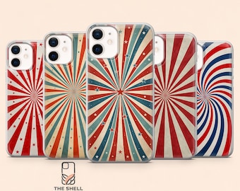 Cover per telefono Circus Vintage Retro per iPhone 17 Pro, 16, 15, 14, 13, 12, Samsung S26, S25, S24, S23Fe, S22, A16, A56, Pixel 10, 9 Pro