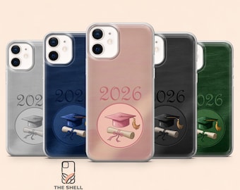 Graduation Gift Phone Case Custom Year Cover for iPhone 17Pro, 16, 15, 14, 13, 12, Samsung S26, S25, S24, S23Fe, S22, A16, A56, Pixel10,9Pro