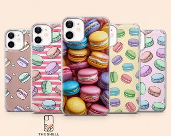 Macaron Phone Case Cookie Confection Cover for iPhone 17Pro, 16, 15, 14, 13, 12, Samsung S26, S25, S24, S23Fe, S22, A16, A56, Pixel 10, 9Pro