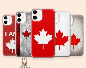 Canada Phone Case Canadian Flag Leaf Cover for iPhone 17Pro, 16, 15, 14, 13, 12, Samsung S26, S25, S24, S23Fe, S22, A16, A56, Pixel 10, 9Pro