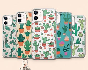 Cactus Phone Case Desert Cacti Cover for iPhone 17Pro, 16Pro, 15Pro, 14, 13, 12, Samsung S26, S25, S24, S23Fe, S22, A16, A56, Pixel 10, 9Pro