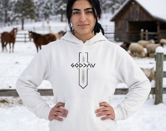 Dieu est plus grand que les hauts et les bas - Sweat à capuche croisé | Sweat-shirt Faith Christian