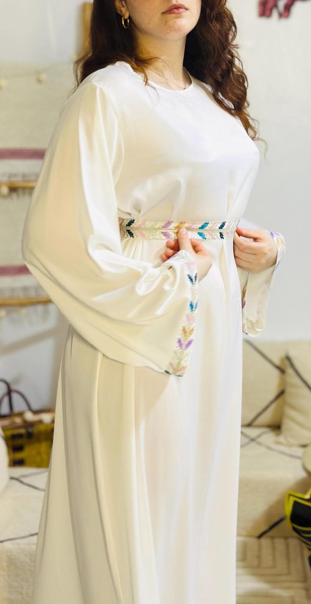 white christmas dresses Marwa Fashion Designer Islamic Kaftan main image 1