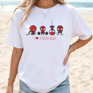 I Love Spider-Man T-Shirt, Cute Spider-Man Daily Life Hoodie, Cute Superhero Graphic Tee