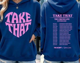 Pink Take That Concert Hoodie | The Circus Live Summer 2026 Tour Tee | Unisex Cotton Graphic T-Shirt