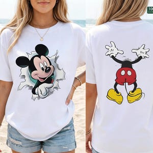 Funny Mickey Mouse T-Shirt,Front and Back Mickey Mouse Graphic tee,Disney World Hoodie,Disney trip outfit
