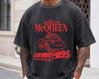 Lightning McQueen T-Shirt,Retro 95 Racing Graphic Top, Disney McQueen hoodie,Lightning McQueen Fans outfit