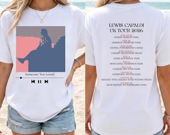 T-shirt vintage Lewis Capaldi UK Tour, sweat à capuche Lewis Capaldi 2026 Concert