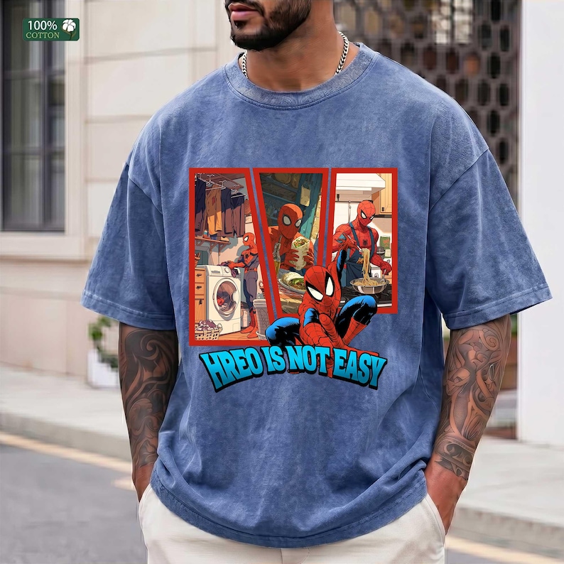Funny Spider-Man T-Shirt,Spider-Man Comic Graphic Tee,Marvel Superhero Graphic Tee,Vintage Style Spider-Man Hoodie