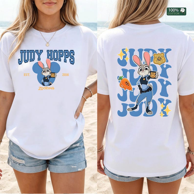 Zootopia Judy Hopps T-Shirt, Disney Judy Hopps Hoodie ,Disney Trip Outfit , Zootopia Police Officer Tee