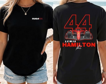 Lewis Hamilton Hoodie, F 1 Number 44 Racing T-shirt, Team LH Motorsport Fan Tee