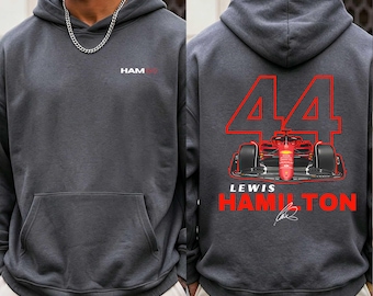 Lewis Hamilton Hoodie, F 1 Number 44 Racing T-shirt, Team LH Motorsport Fan Tee
