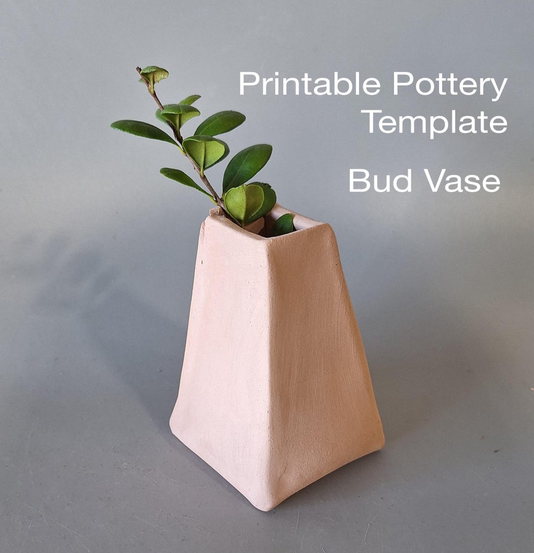 Printable Pottery Bud Vase Template: Slab Building Pattern (PDF ...