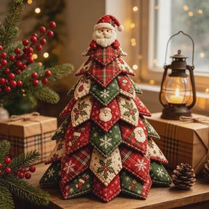 DIY Quilted Christmas Tree Kit Sneeuwpop Stoffen Kerstboom Naaiset Handgemaakte Kerstdecoratie Quiltset Kerstcadeau