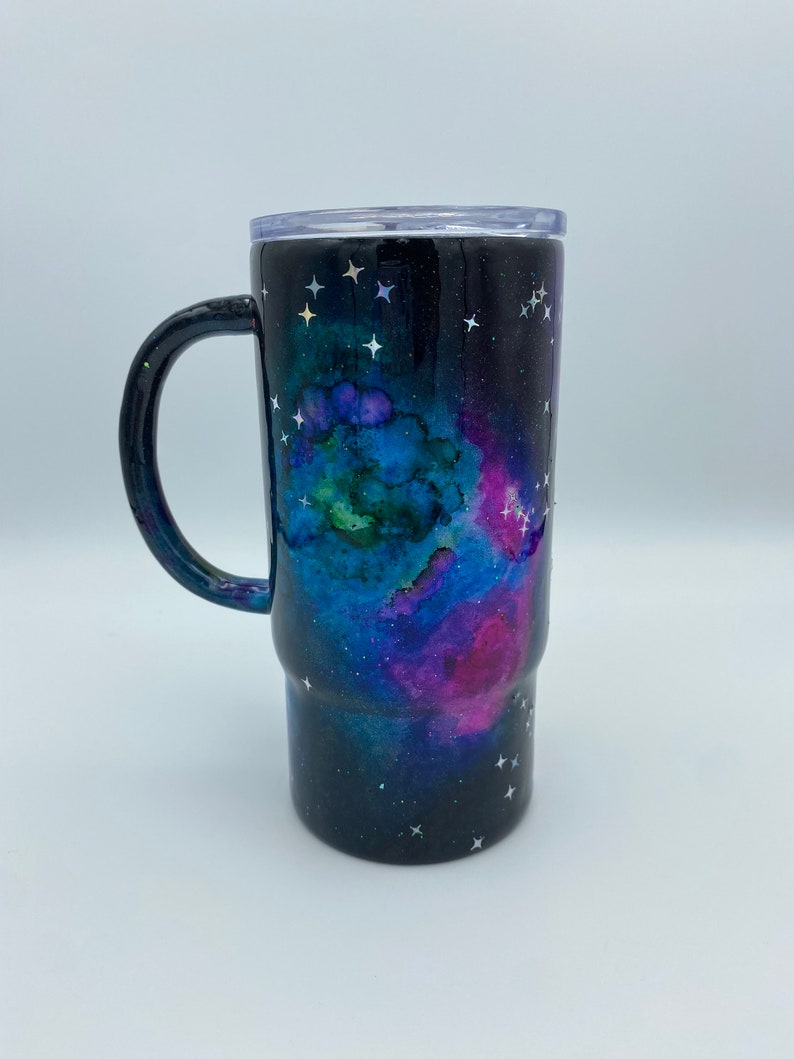 Galaxy Tumbler Travel Mug Nebula Space Cup Stainless Steel Etsy