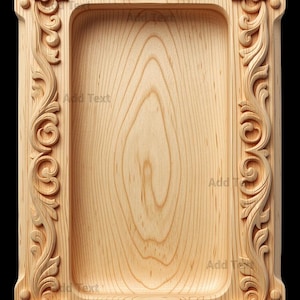 Paquete de marcos de fotos 3D para CNC con relieve, 5 marcos de espejo ornamentados con mapa de altura para tallado en madera, mapa de profundidad en escala de grises de 16 bits, archivos PNG para enrutador 4K