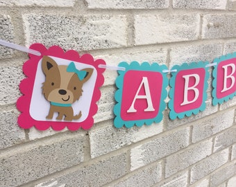 Dog Banner, Dog Birthday Banner, Puppy Banner, Puppy Happy Birthday Banner, Puppy Party Decorations, Dog Birthday Decor, 1st Birthday decor