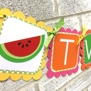 Tutti Fruity Highchair Banner, TWO Banner, Two-tti Frutti Banner, Tutti Frutti Banner, Pineapple Banner, Watermelon Banner, Strawberry image 3