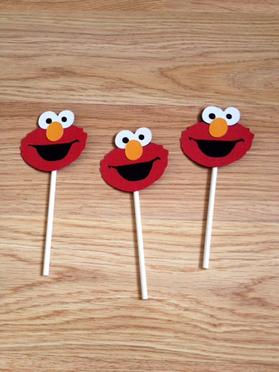 12 Elmo Cupcake Toppers Elmo Birthday Elmo Decorations