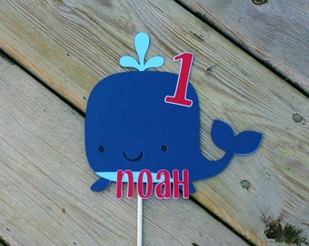 Whale Cake topper, Whale smash cake topper, nautical cake topper, whale birthday, whale cake decoration, First Birthday, Smash Cake, Whale