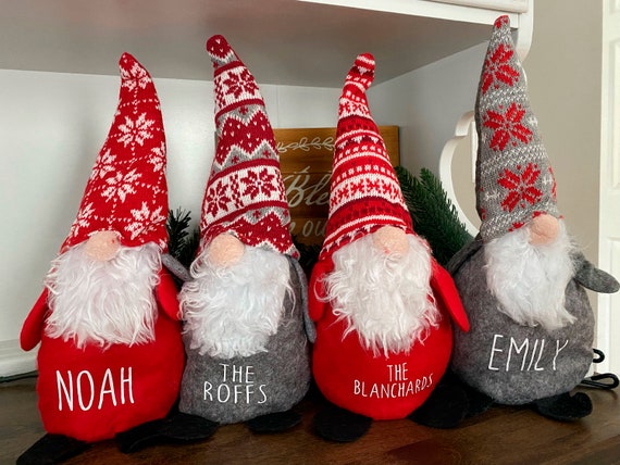 Personalized Christmas Gnome Plush with name, Christmas Gnome Decoration, Gnome Family, Personalized Gnome Family Christmas gift, gnome kids Il_570xn