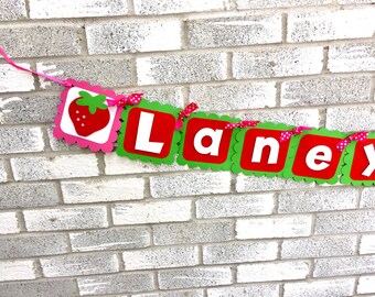 Strawberry Banner, Strawberry Name Banner, Berry Name Banner, Strawberry Party Decor, Berry Sweet Birthday Banner, Berry Sweet Decorations