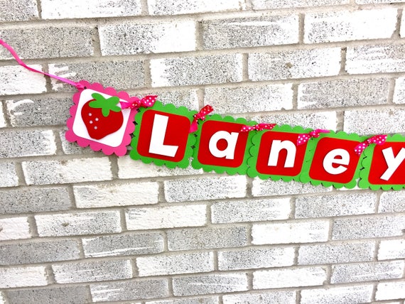 Strawberry Banner, Strawberry Name Banner, Berry Name Banner, Strawberry Party Decor, Berry Sweet Birthday Banner, Berry Sweet Decorations Il_570xn