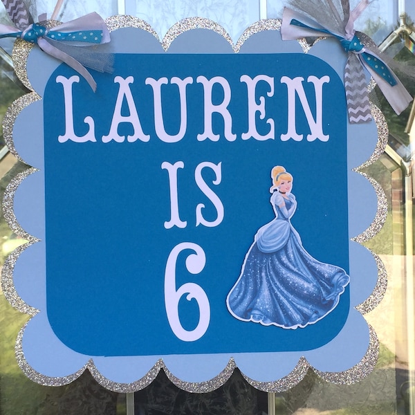 Cinderella Door Sign, Cinderella Sign, Cinderella Birthday Decorations, Princess Cinderella Sign, Cinderella Sign, Princess Birthday Sign