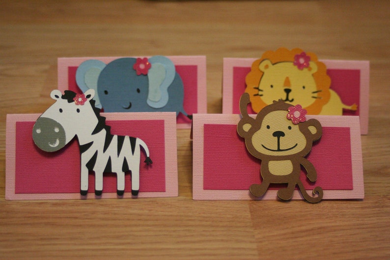 24 Girl Themed Jungle Animal Cupcake Toppers Etsy