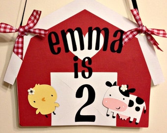 Farm Door Sign, Farm Welcome Sign, Farm Birthday, Barnyard Birthday, farm birthday sign, farm birthday decorations, farm first birthday