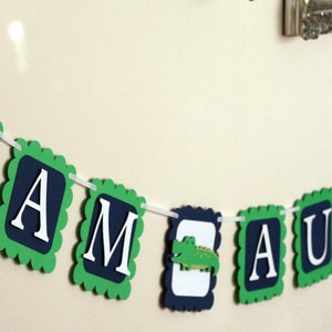 Alligator Highchair Banner, Alligator I am 1 Banner, Alligator Birthday, First Birthday, Alligator Banner, Alligator Party Decorations image 4