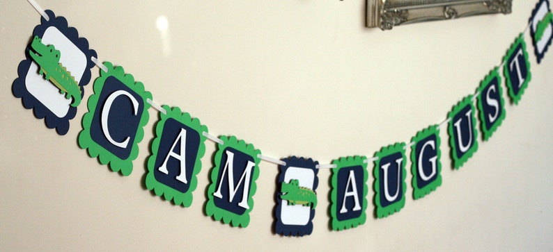 Alligator Highchair Banner, Alligator I am 1 Banner, Alligator Birthday, First Birthday, Alligator Banner, Alligator Party Decorations image 4