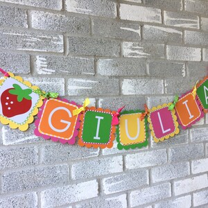 Tutti Fruity Name Banner, Two-tti Frutti Banner, Tutti Frutti Banner, Pineapple Banner, Name Banner, Fruit Birthday Banner, Summer Birthday image 5