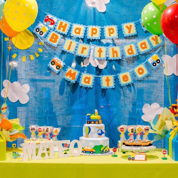 Truck Theme Cars First Birthday 12 Transportation Cupcake Toppers All Things Cars Baby Shower Trucks Balloon Transportation Party