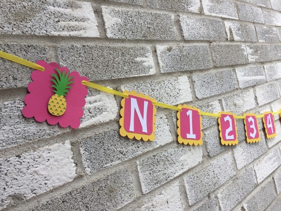Pineapple Banner, Luau Banner, Luau Photo Banner, Pineapple PhotoBanner, Pineapple First Year Banner, Luau Birthday, Pineapple, 1st Birthday Il_570xn