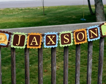 Jungle Safari Animal Name Banner, Jungle Birthday Decorations, Jungle Baby Shower, Safari Shower, Jungle Birthday, Safari Birthday Party