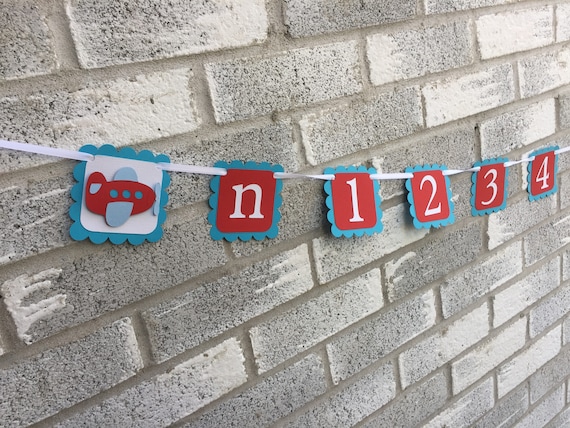 Airplane Photo Banner, Airplane First Year Photo Banner, Airplane Banner, First Birthday Photo Banner, Airplane Birthday Decorations Il_570xn