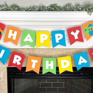 Transportation Birthday Banner, Car Banner, Transportation Birthday Decorations, Car truck Name Banner, Transportation Theme, train airplane