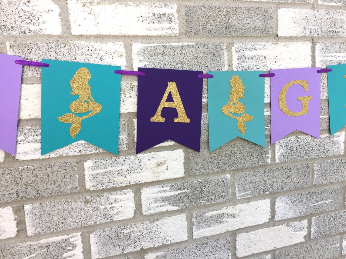 Mermaid It's a Girl Banner Mermaid Banner Mermaid Baby | Etsy